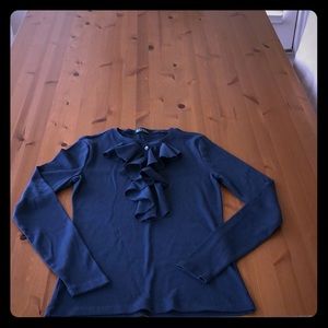 Ralph Lauren ruffled long sleeve tee Medium